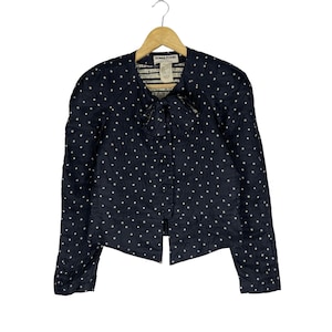 Vintage 80s Sonia RYKIEL Star Bling Bling Black Colour Jacket Size Small