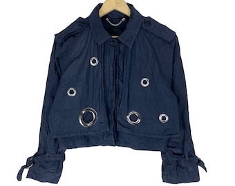Diesel Bubble Style Cropped Women Nave Blue Colour Jacket Size Small
