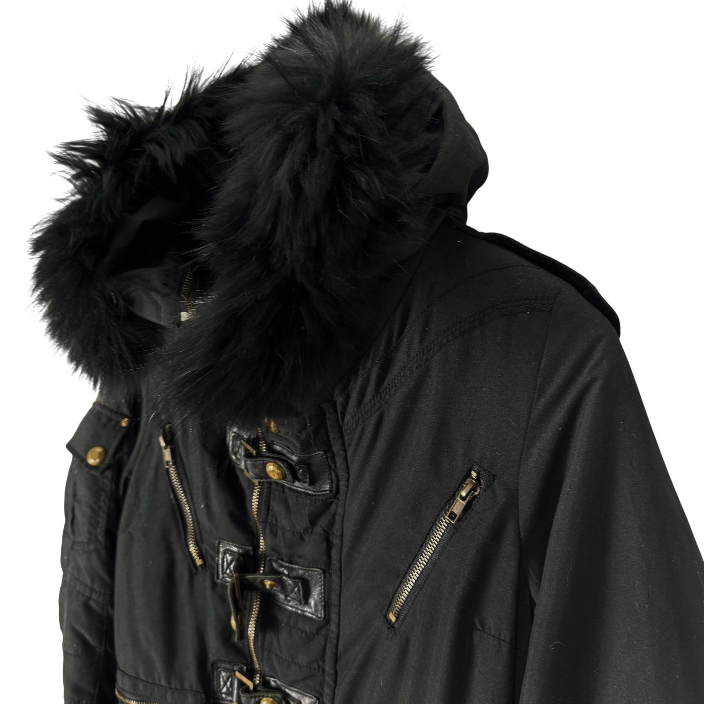 Sly Glamour Fur Hoodie Jacket, Bondage Punk Style (size Medium) - Etsy