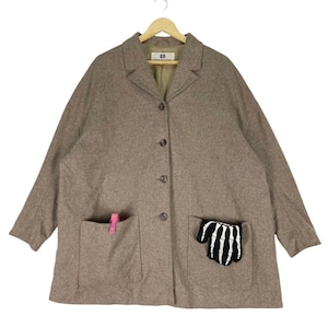 DRIES VAN NOTEN Wool Light Jacket Designer Luxury Brown Colour Size Medium
