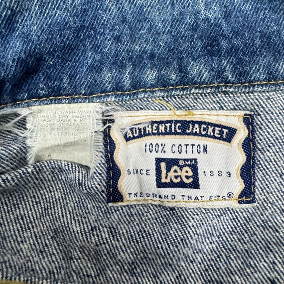 Vintage 90s Lee Trucker Workwear Jeans Type 3 Jacket Blue Colour