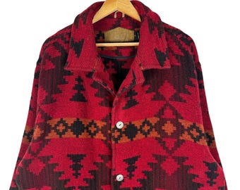 ジャケット・アウター WOOLRICH Native Pattern Wool Long Coat Women's WOOLRICH Long Native Southwestern HOODED WOOL COAT