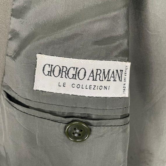 90s GIORGIO ARMANI Double Breasted Button Blazer Coat Green