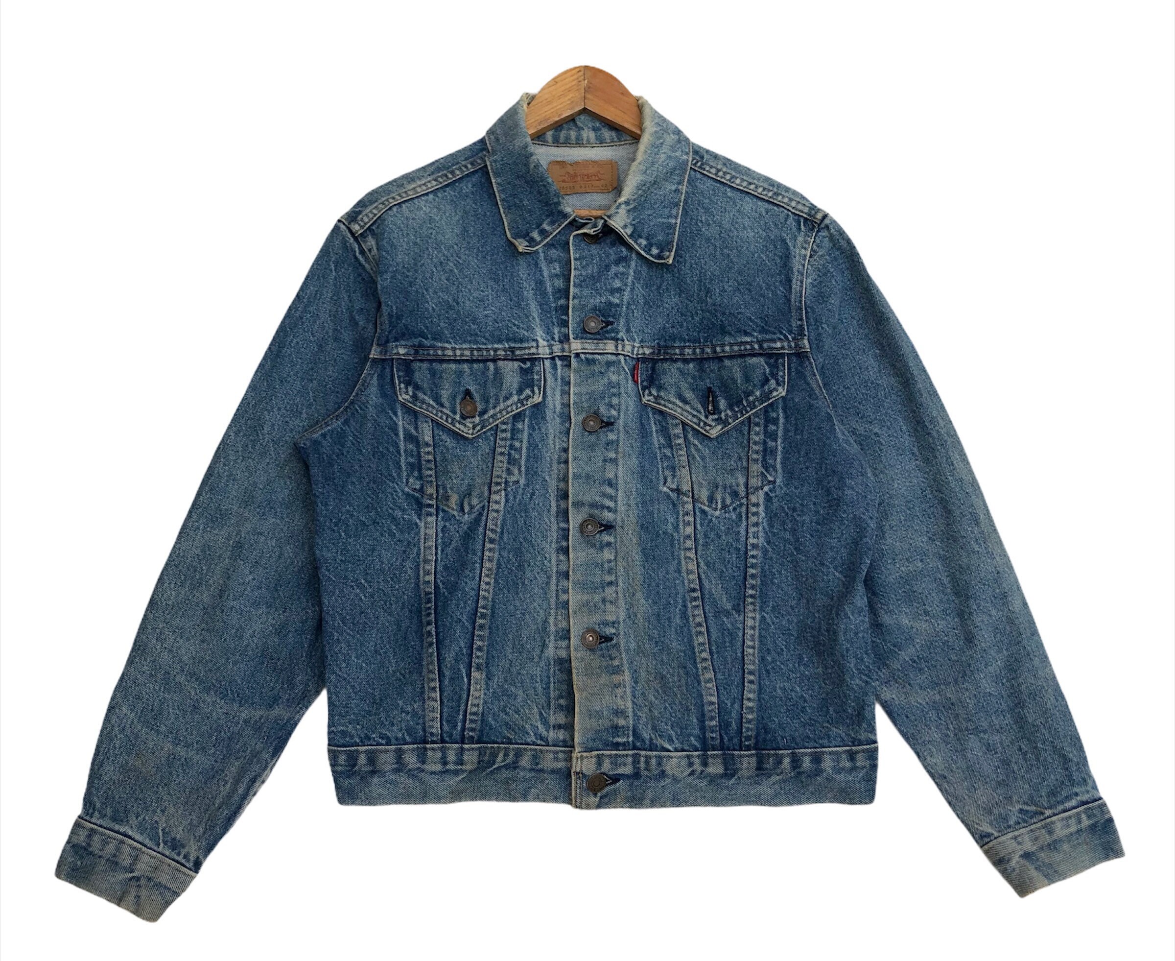Vintage 90s LEVI'S Trucker Type 3 Denim Jacket Distressed