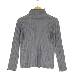 PLEATS PLEASE Issey Miyake Turtleneck Pleated Japan Grey Colour Fashion Designer