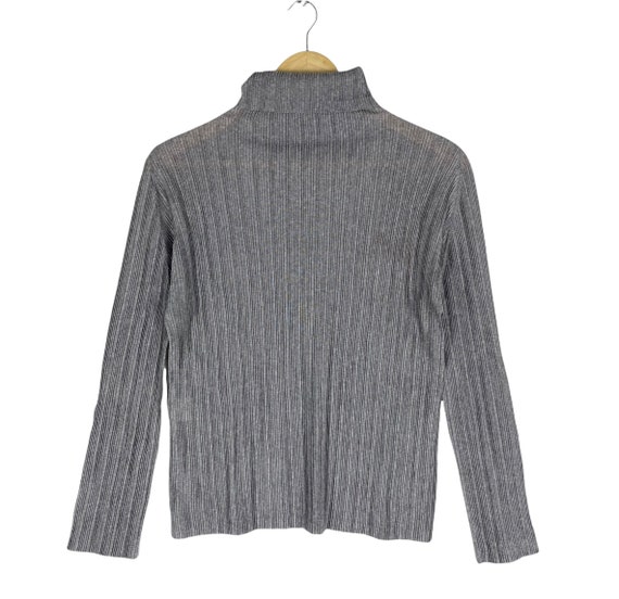 PLEATS PLEASE Issey Miyake Turtleneck Pleated Japan Grey PLEATS PLEASE Issey Miyake Turtleneck Pleated Japan Grey