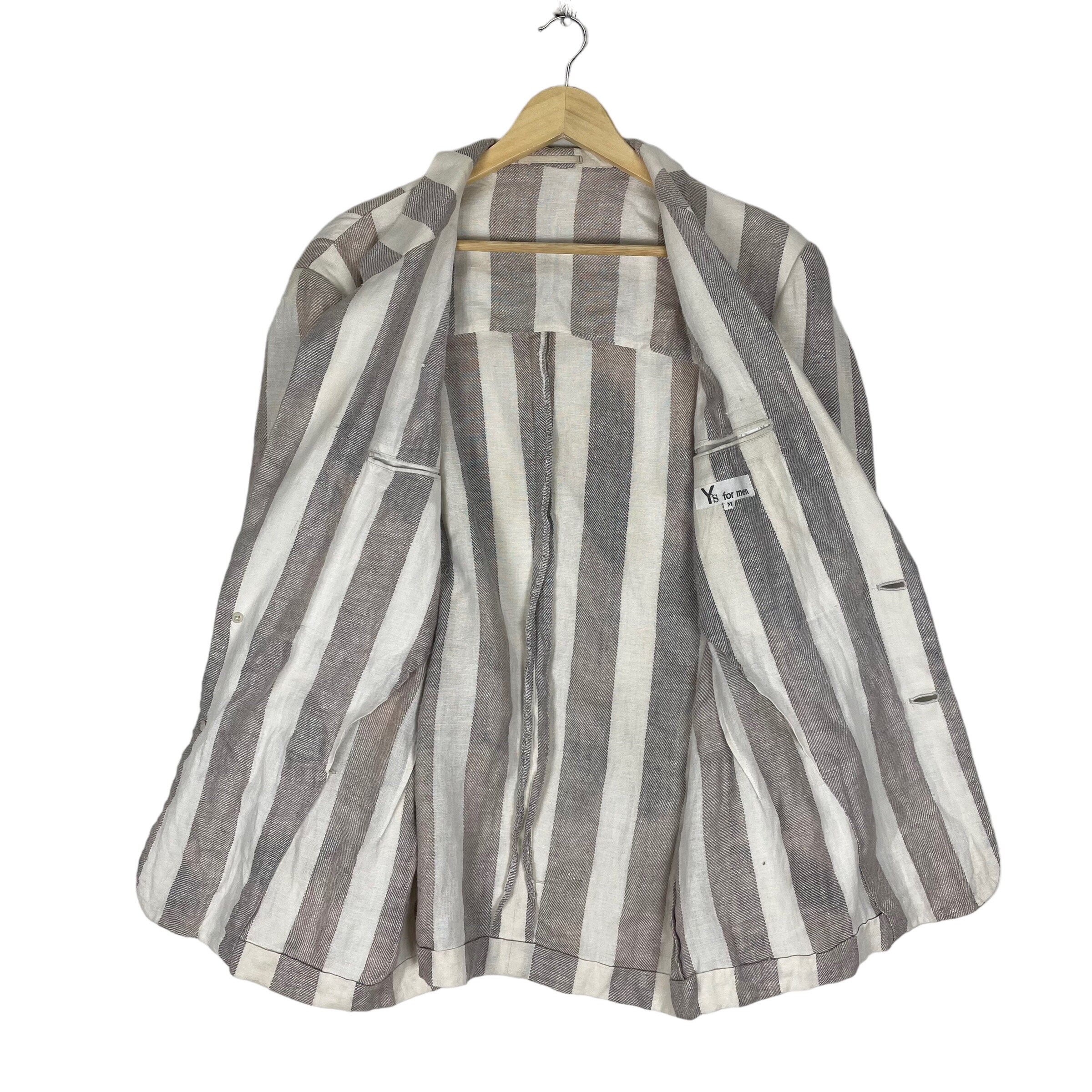 【Y's for men】90’s Y’s for men vintage Vintage 90s YOHJI YAMAMOTO Y's for Men Striped Blazer - Size