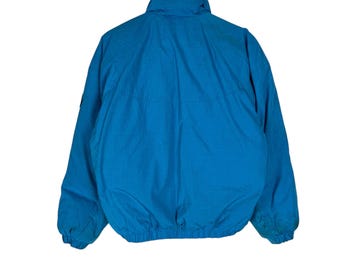 Vintage Moncler X Asics Ski Puffer Jacket | Blue 80s 90s Bomber