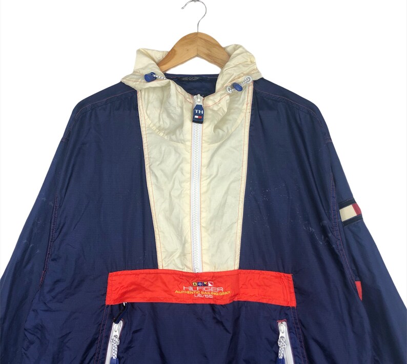 Vintage 90s TOMMY HILFIGER Sailing Gear Anorak Light Hoodie Etsy