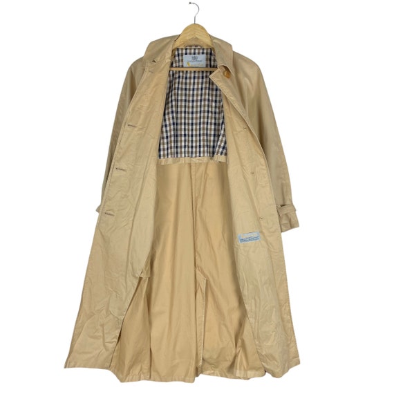 Vintage 90s AQUASCUTUM Trench Coat Jacket Inside … - image 3