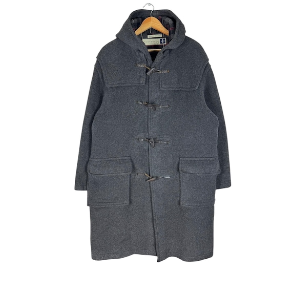 Gloverall Duffle England Coat Toggle Button Jacket Grey Colour