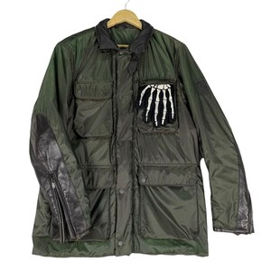 BELSTAFF Silver Label Down Motorcycle Bikers Multi Pocket Jacket Size Small