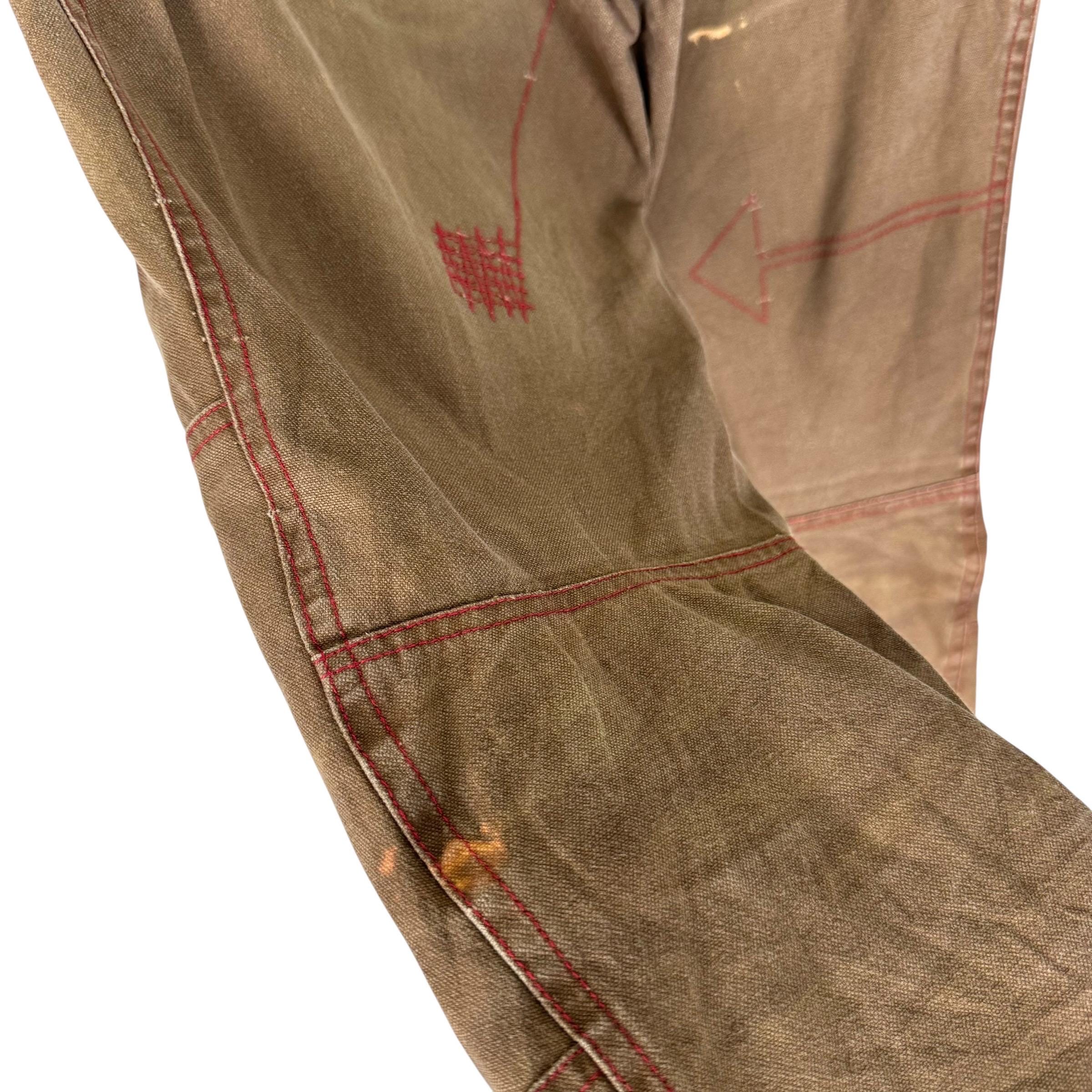 Vintage 90s Christopher Nemeth Denim Shorts Pants Brown Colour