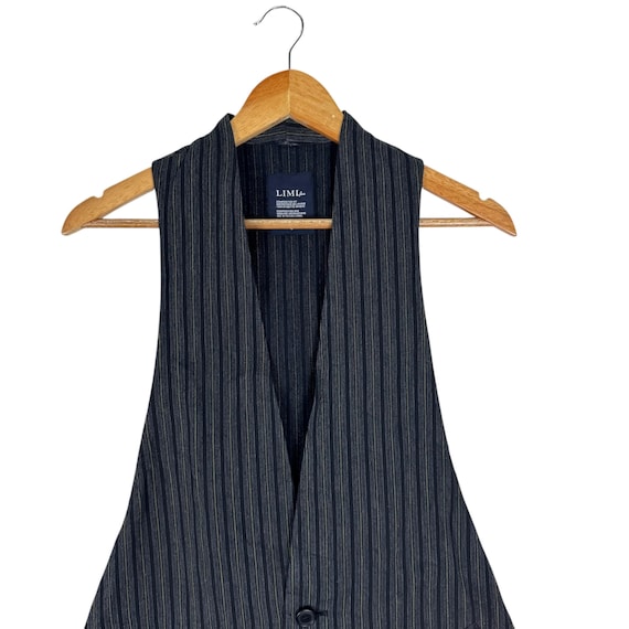 Vintage 90s Limi Feu Yohji Yamamoto Pinstripe, Vest - Size S