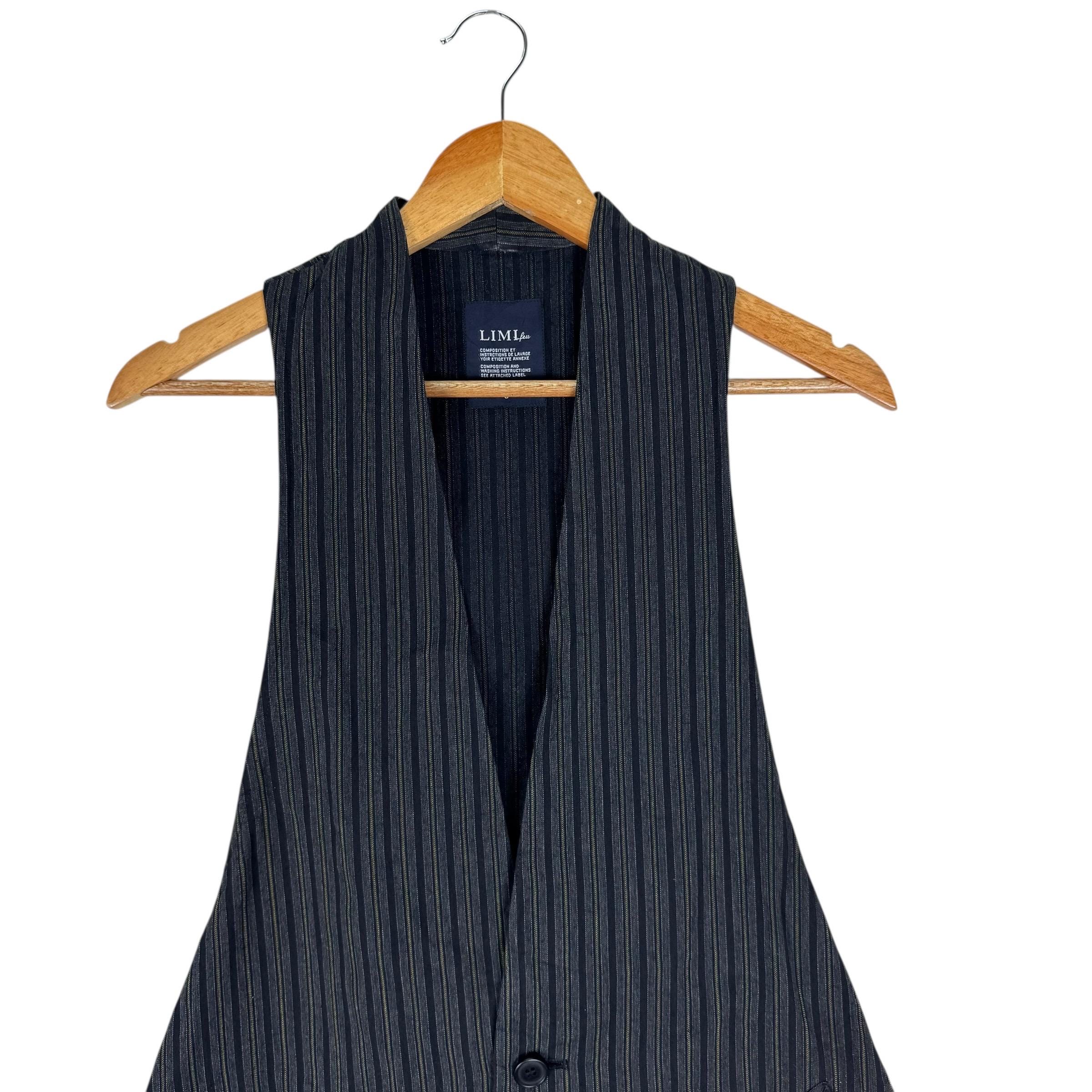 Vintage 90s Limi Feu Yohji Yamamoto Pinstripe, Vest - Size S