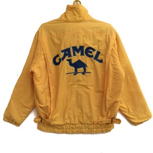 Vintage 80s/90s CAMEL Team Lotus Honda Bomber Jacket Ayrton Senna  