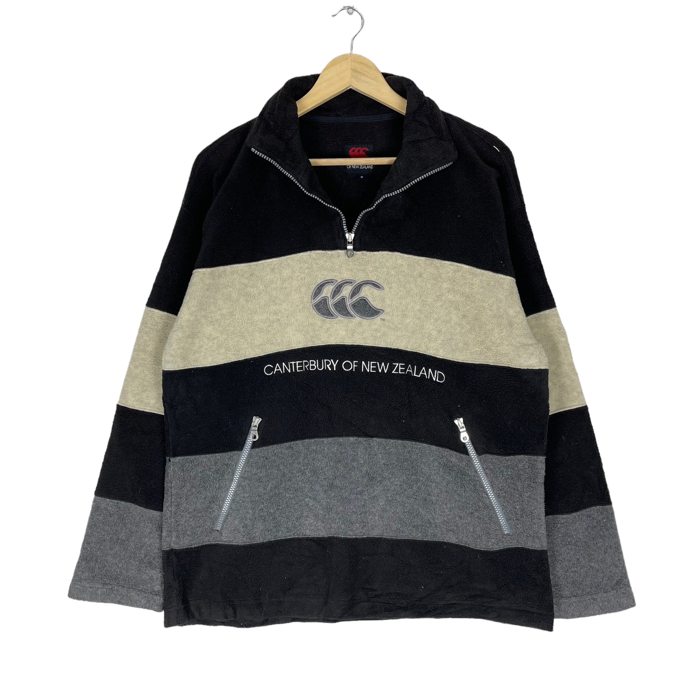 Canterbury of New Zealand Fleece Half Zip Color Block Sweatshirt 