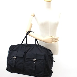 Vintage 90s Prada Boston Shoulder Bag Black Colour