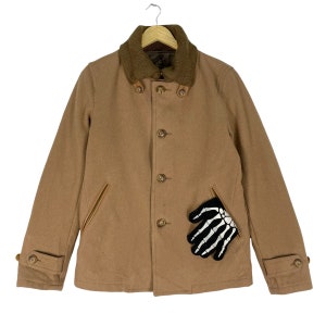 BEAMS Wool Button Light Jacket Brown Colour Japanese Brand Size Medium
