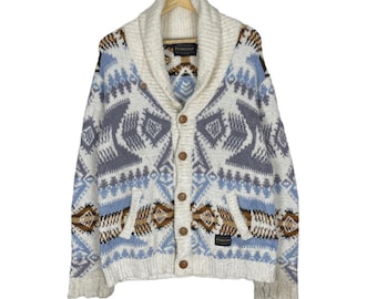 PENDLETON x Gelato Native Navajo Fleece Hippie Cardigan Jacket Multicolor Rozmiar M
