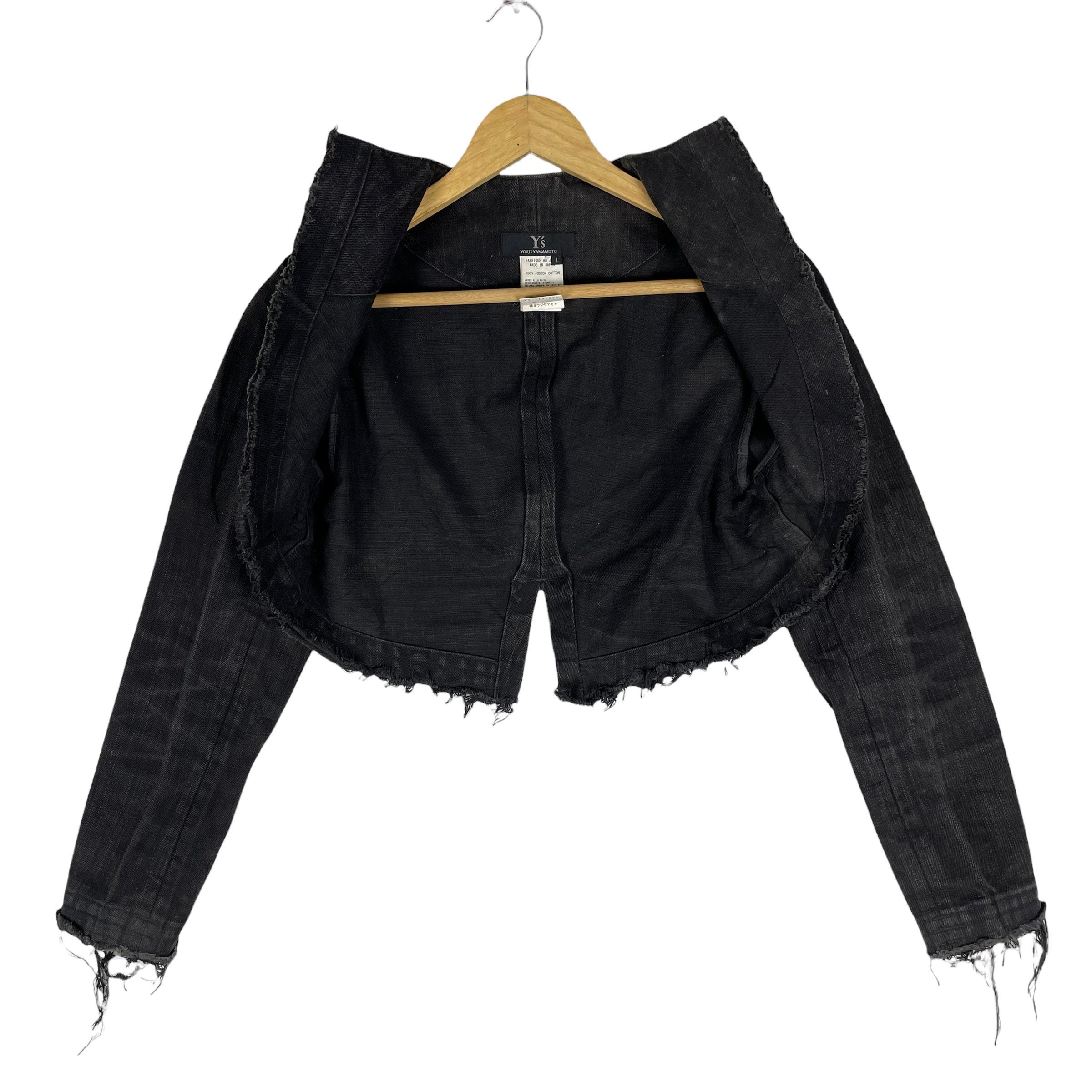 YOHJI YAMAMOTO Cropped Denim Jeans Jacket Gothic Japanese - Etsy