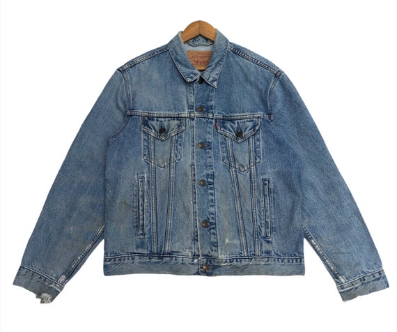Vintage 90s LEVI'S Trucker Type 3 Denim Jacket Distressed Jeans