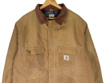 Vintage 90s CARHARTT Chore Duck Camvas Jacket Workwear Jeans