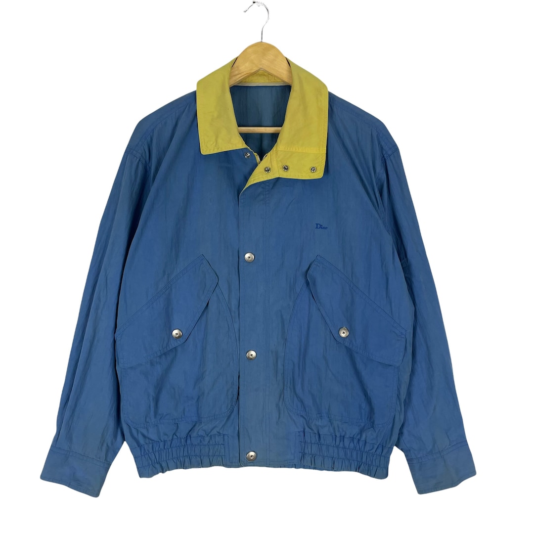 Christian Dior monsieur ロングコート　90s 90s CHRISTIAN DIOR Monsieur Light Zipper Jacket Blue Colour