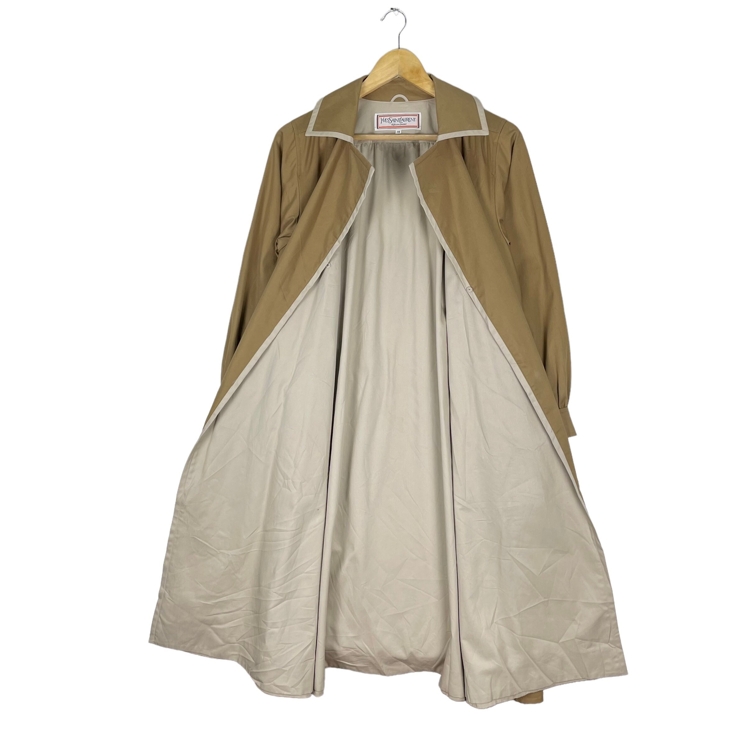 Vintage 90s Yves Saint Laurent YSL Overcoat Long Jacket