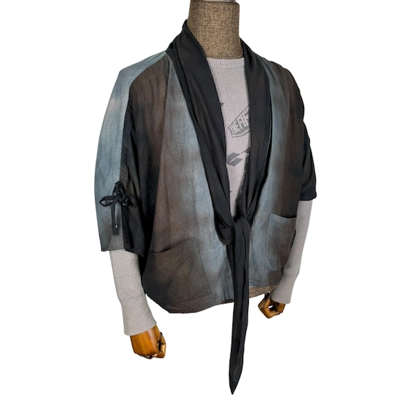 90s Heart Haat Issey Miyake Cardigan Short Kimono Jacket 90s Heart Haat Issey Miyake Cardigan Short Kimono Jacket