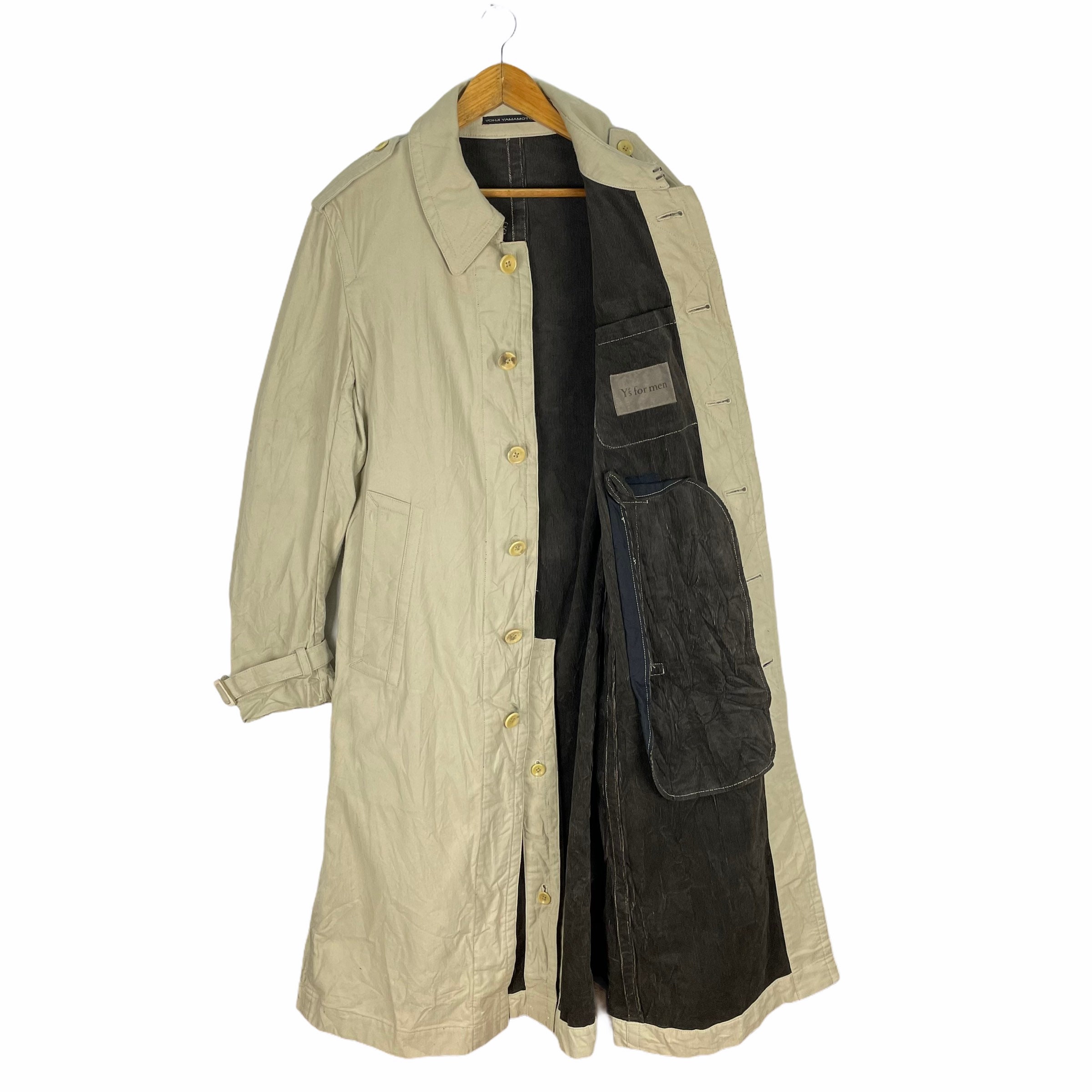 YOHJI YAMAMOTO Long Collared Coat Double Breast Parka YS for