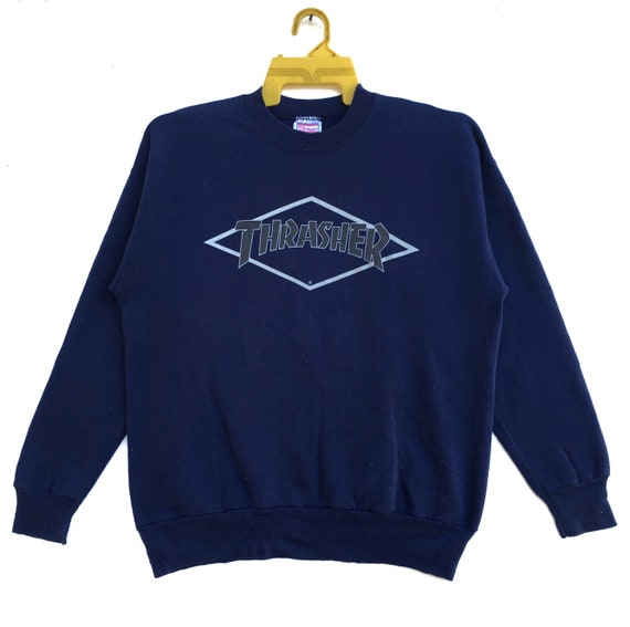 Vintage 90s THRASHER Sweatshirt Crewneck Magazine Spell Out - Etsy