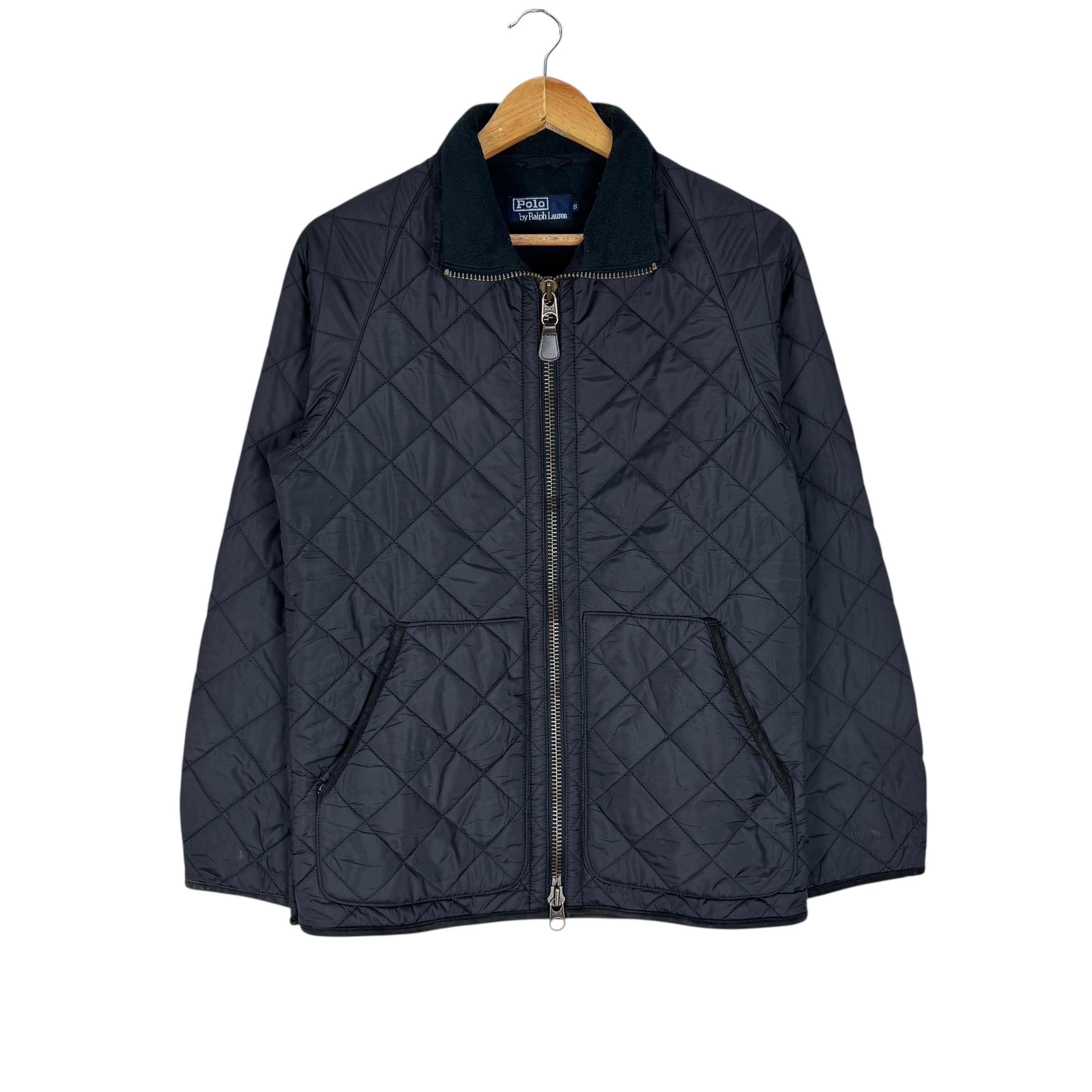 Vintage 90s Polo Ralph Lauren Quilted Down Jacket - Black Size S 