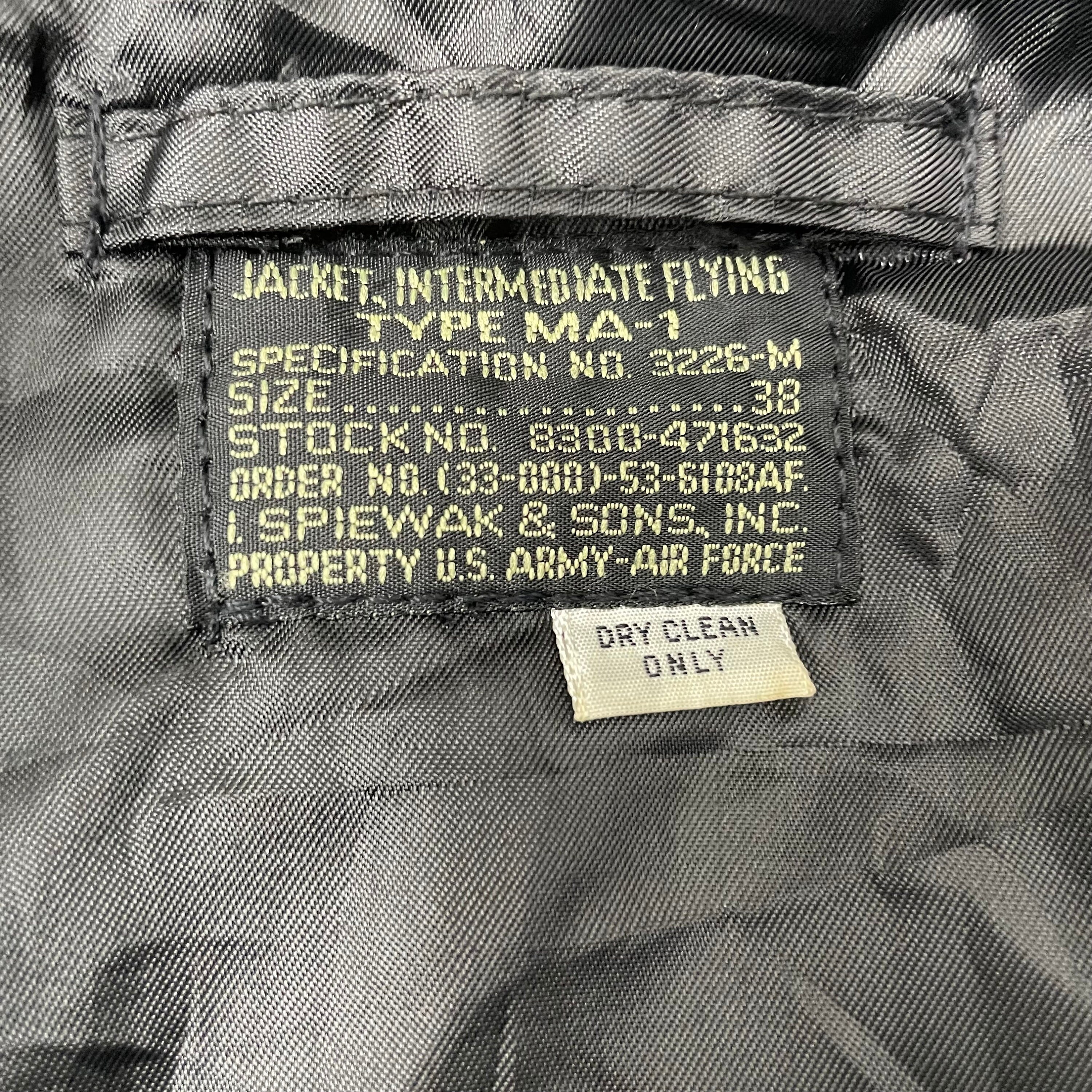 【SPIEWAK】 MA-1 AIR FORCE 8300-471632 I Spiewak and Sons MA-1 Flyer Bomber Jacket US Army Air