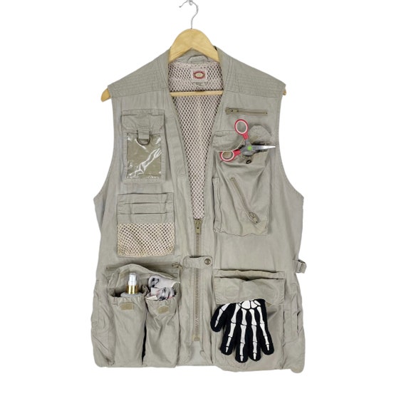 Vintage 80s Banana Republic Multi Pocket Tactical Mesh Vest