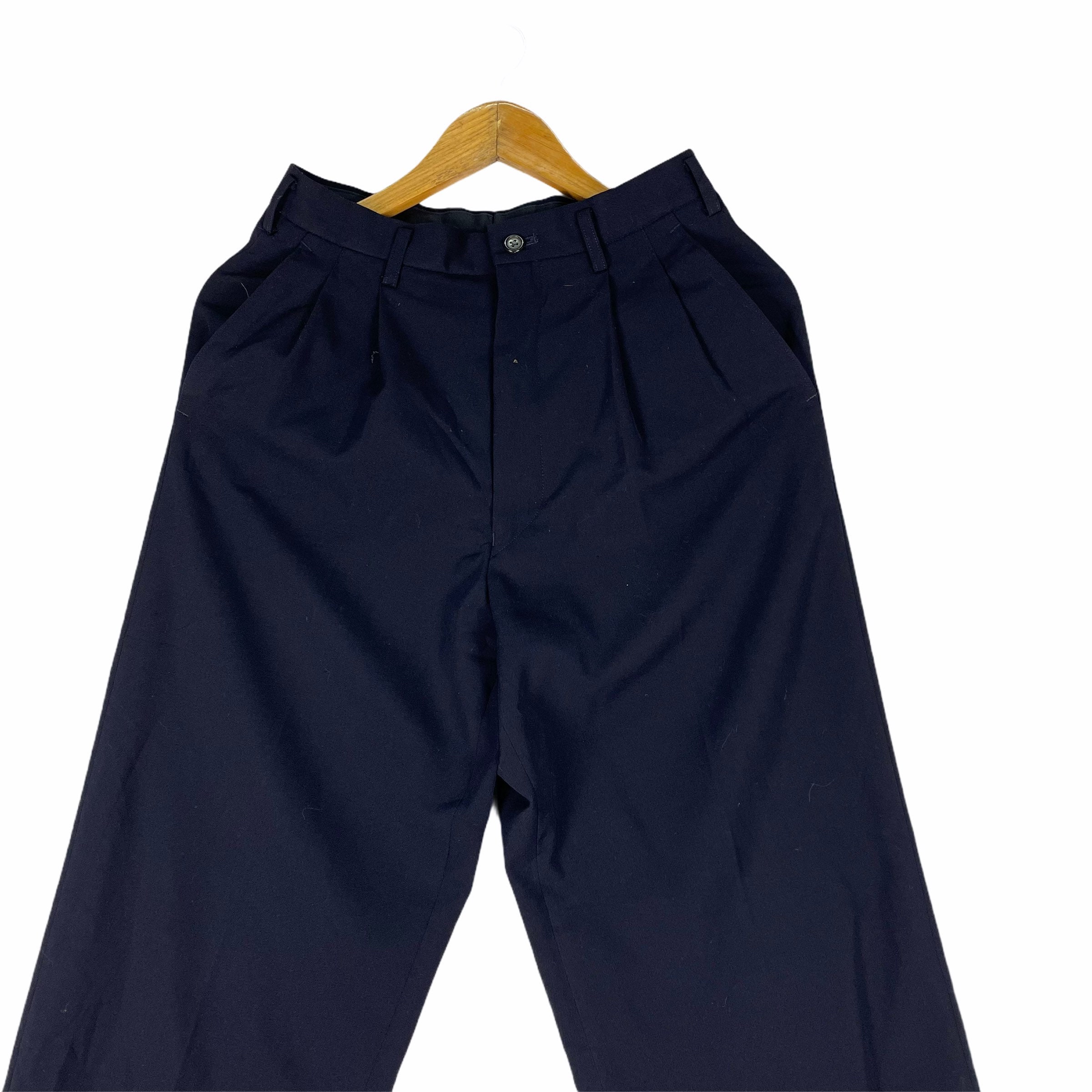90s Y's for men LQ Rayon混2tuck slacks Vintage 90s Yohji Yamamoto Ys for Men Pants Casual Button