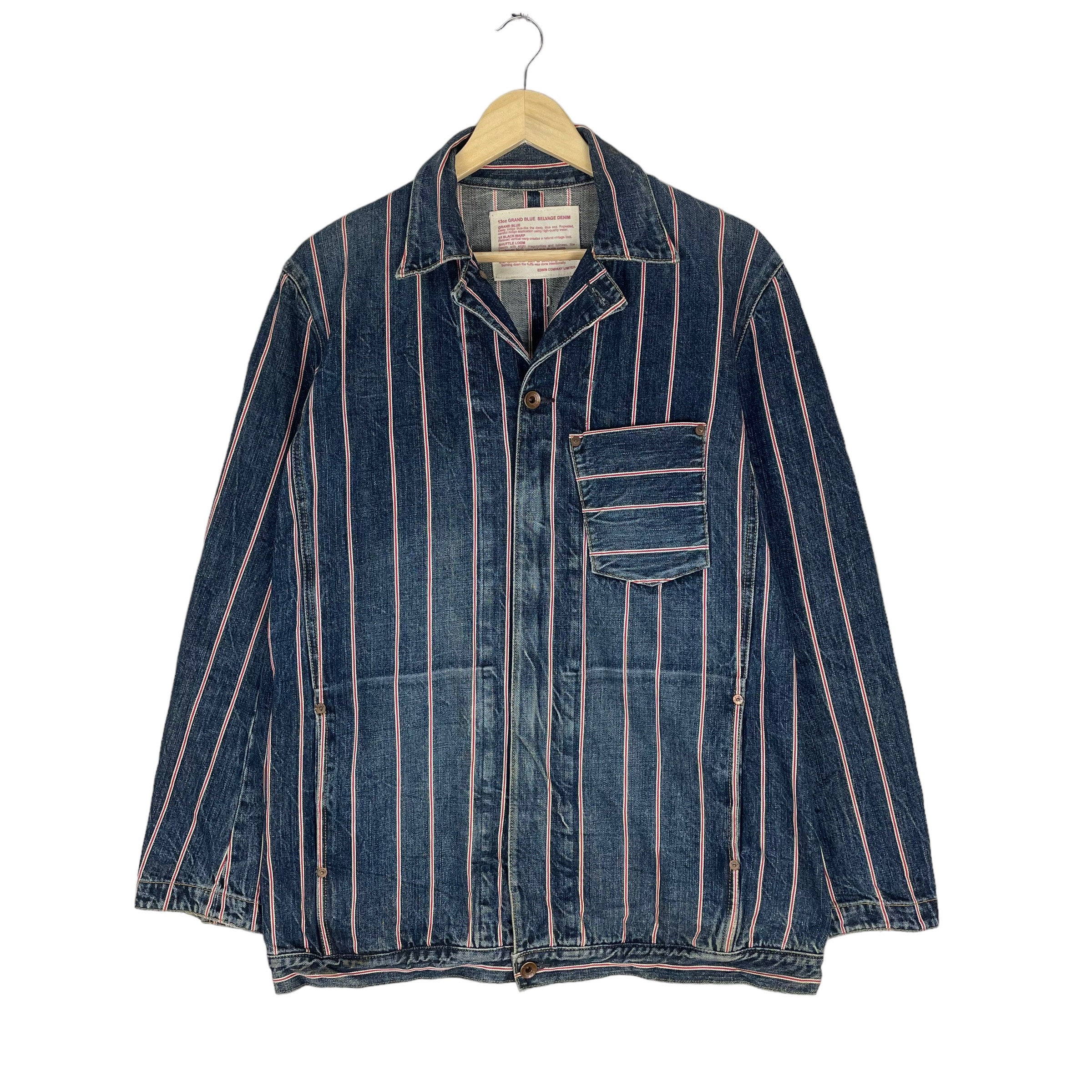 Louis Vuitton Striped Monogram Workwear Denim Shirt, top quality