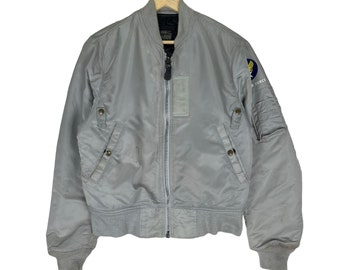 I Spiewak And Sons MA-1 Flyer Bomber Jacket US Army Air Force Grey Colour Size Medium