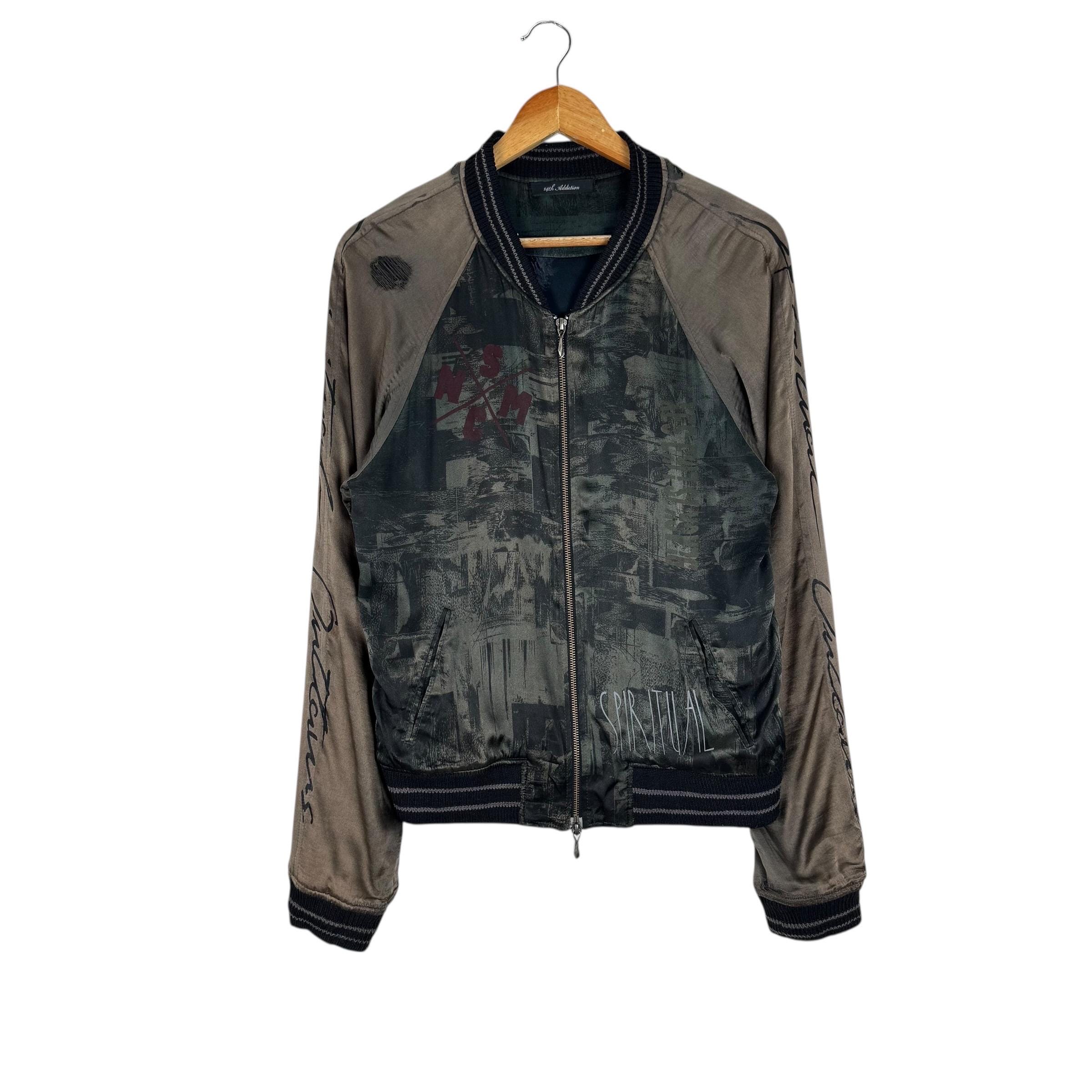 14th Addiction シルク スカジャン 14th Addiction Sukajan Jacket : Japanese Brand Silk Sweater (size