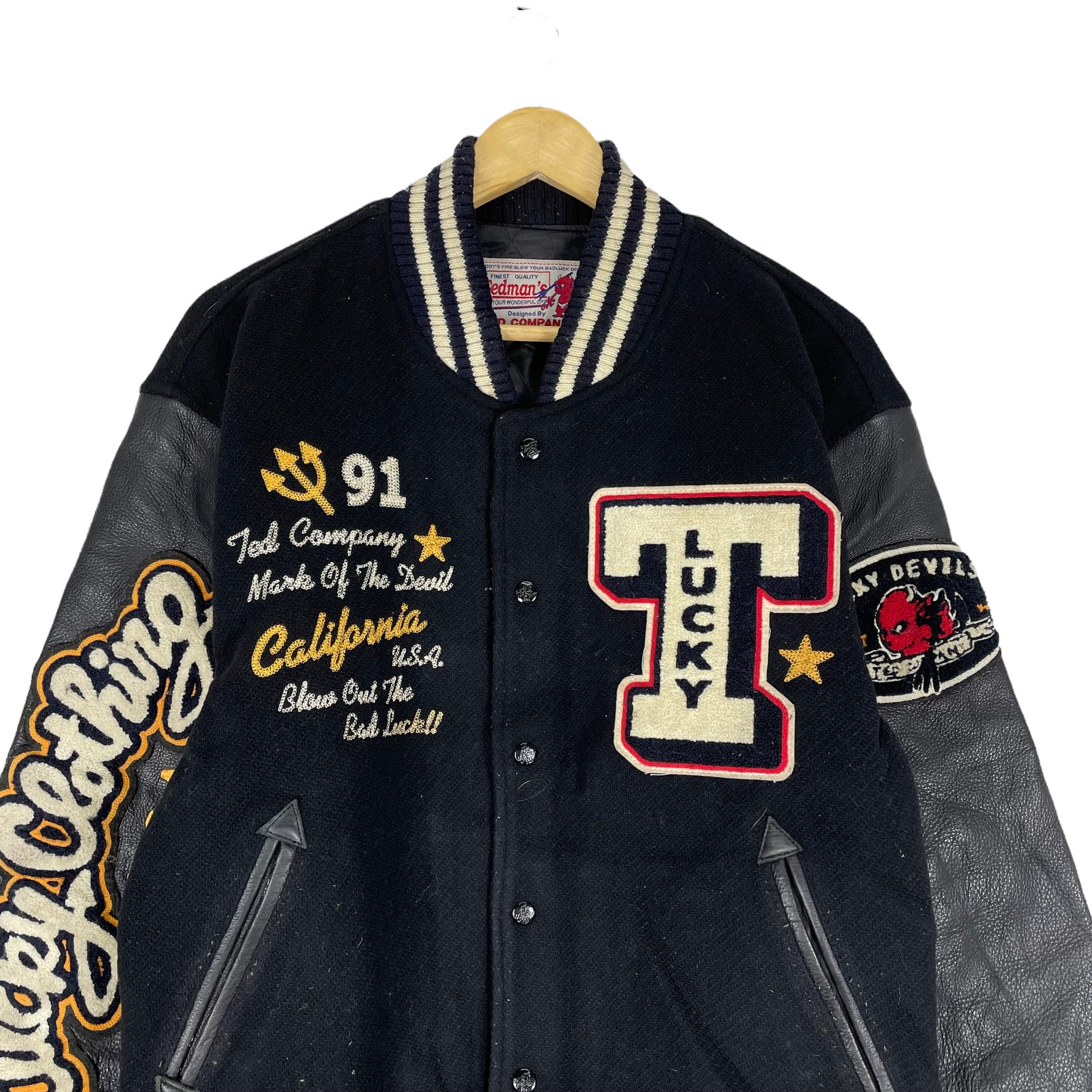 Vintage 90s TEDMAN COMPANY Limited Varsity Leather Jacket - Etsy