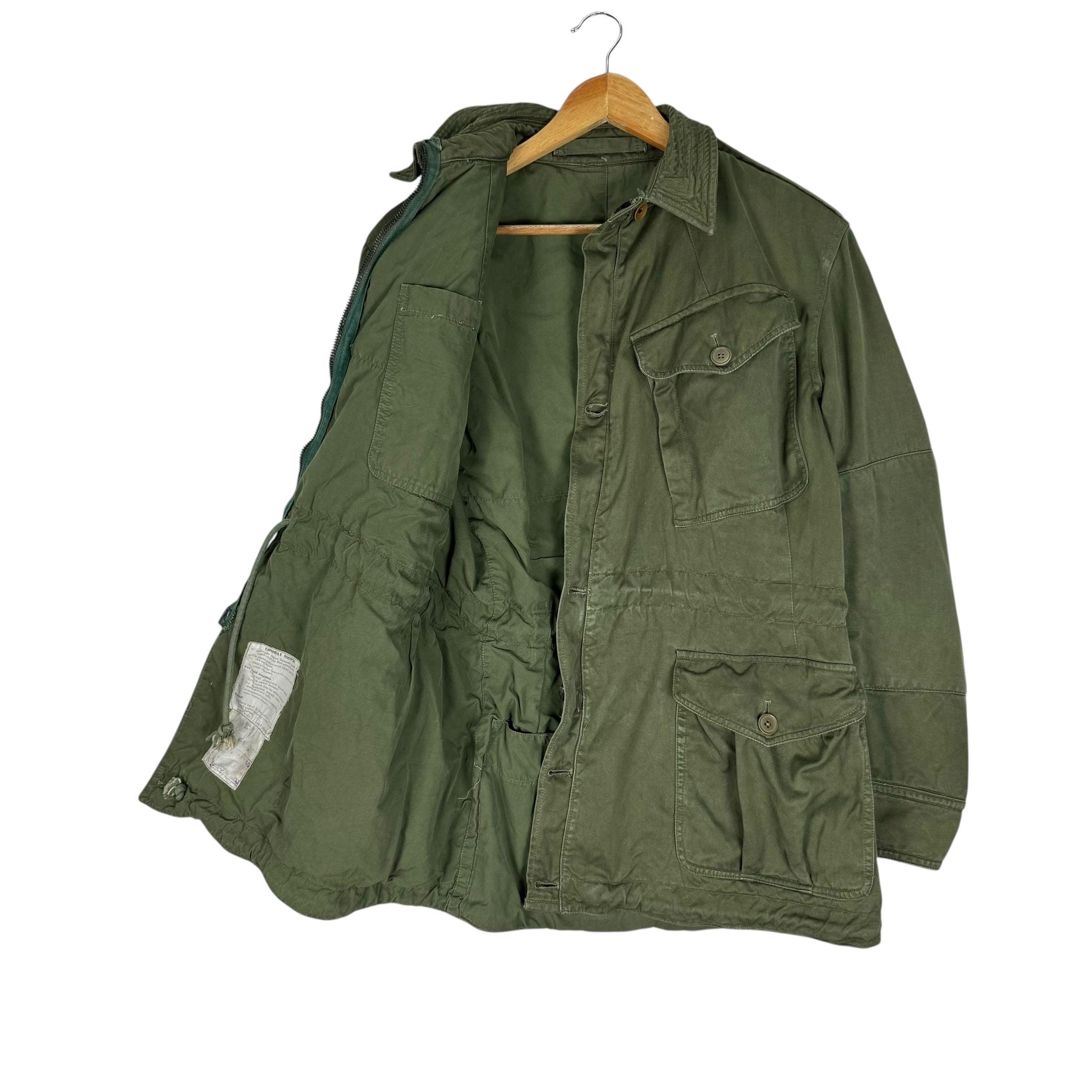 Vintage 60s British Army Smock Combat 1960s Military Jacket Green