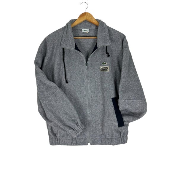 LACOSTE Pro Line Fleece Sweater Jacket Streetwear Clothing Grey
