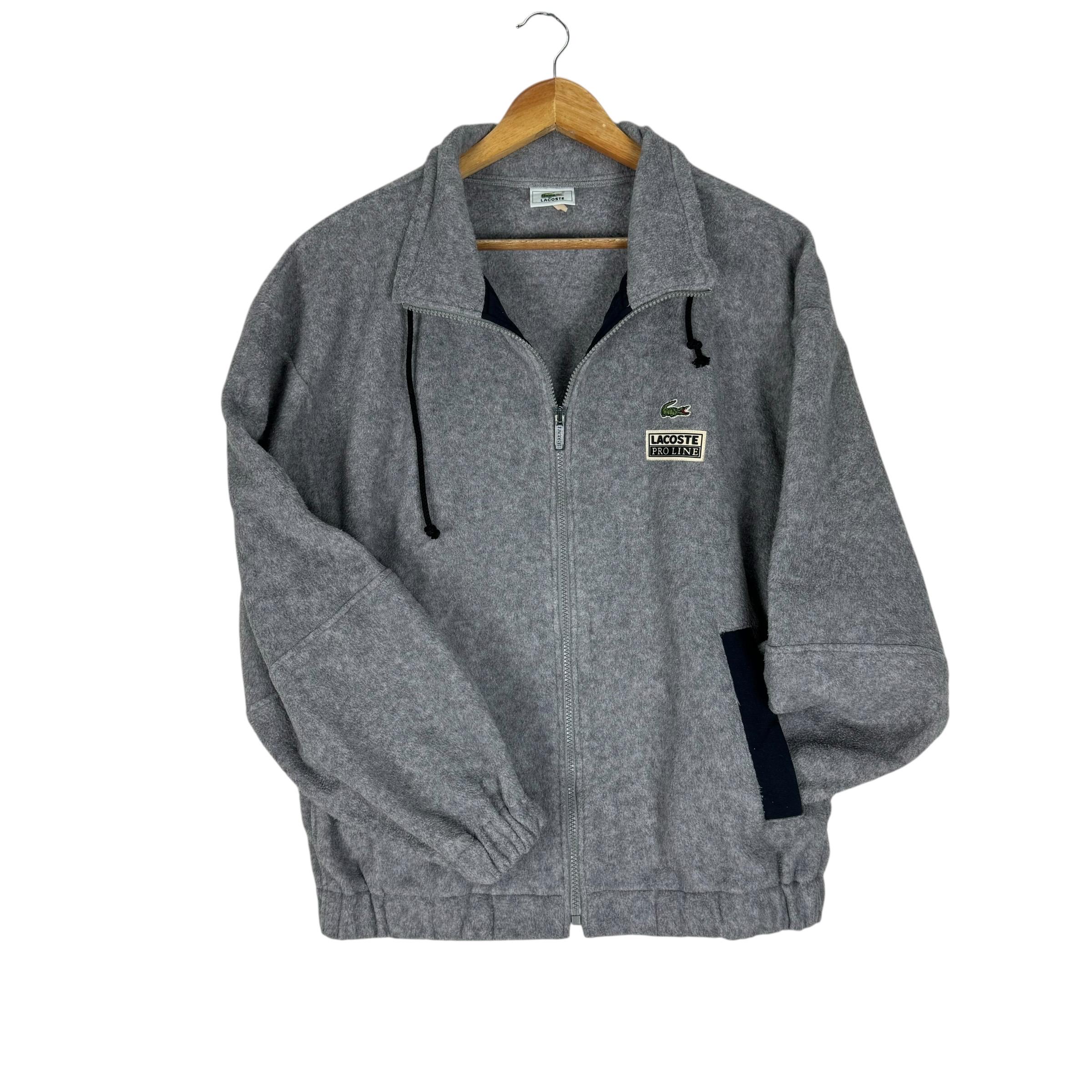 LACOSTE Pro Line Fleece Sweater Jacket Streetwear Clothing Grey LACOSTE Pro Line Fleece Sweater Jacket Streetwear Clothing Grey