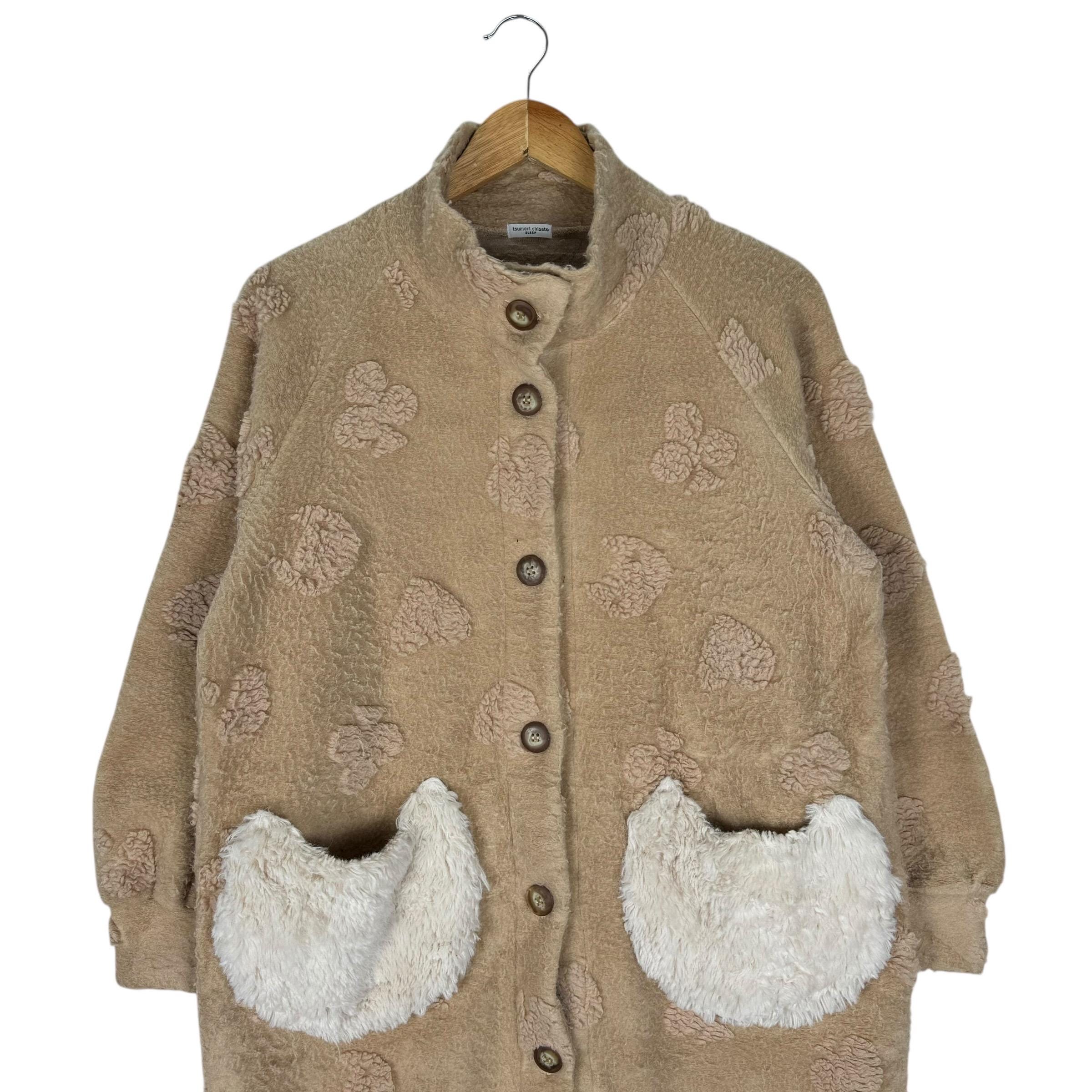 ツモリチサト スリープ イッセイミヤケ ドット柄カーディガン セーター