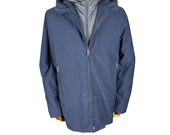 Prada Italy-hoody Goretex marineblauwe kleur jas, maat M