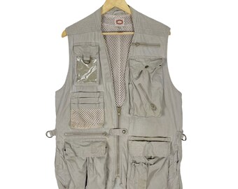 Gilet Orvis Vintage Homme, Beige, En Toile De Coton – Parfait Pour La Pêche, La Chasse Ou Le Quotidien