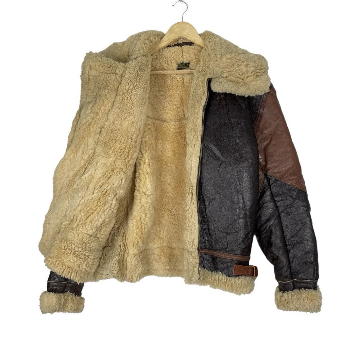 Vintage Aero Leather B3 Bomber Jacket: 90s Sheepskin Flight