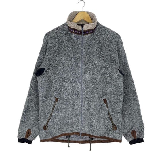ジャケット・アウター Vintage fleece Vintage 90s Alf Kuhl Native Zipper Deep Pile Fleece Sweater