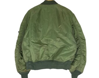 ALPHA INDUSTRIES Flight MA-1 Bomber Jacket Reversible Green Flyers