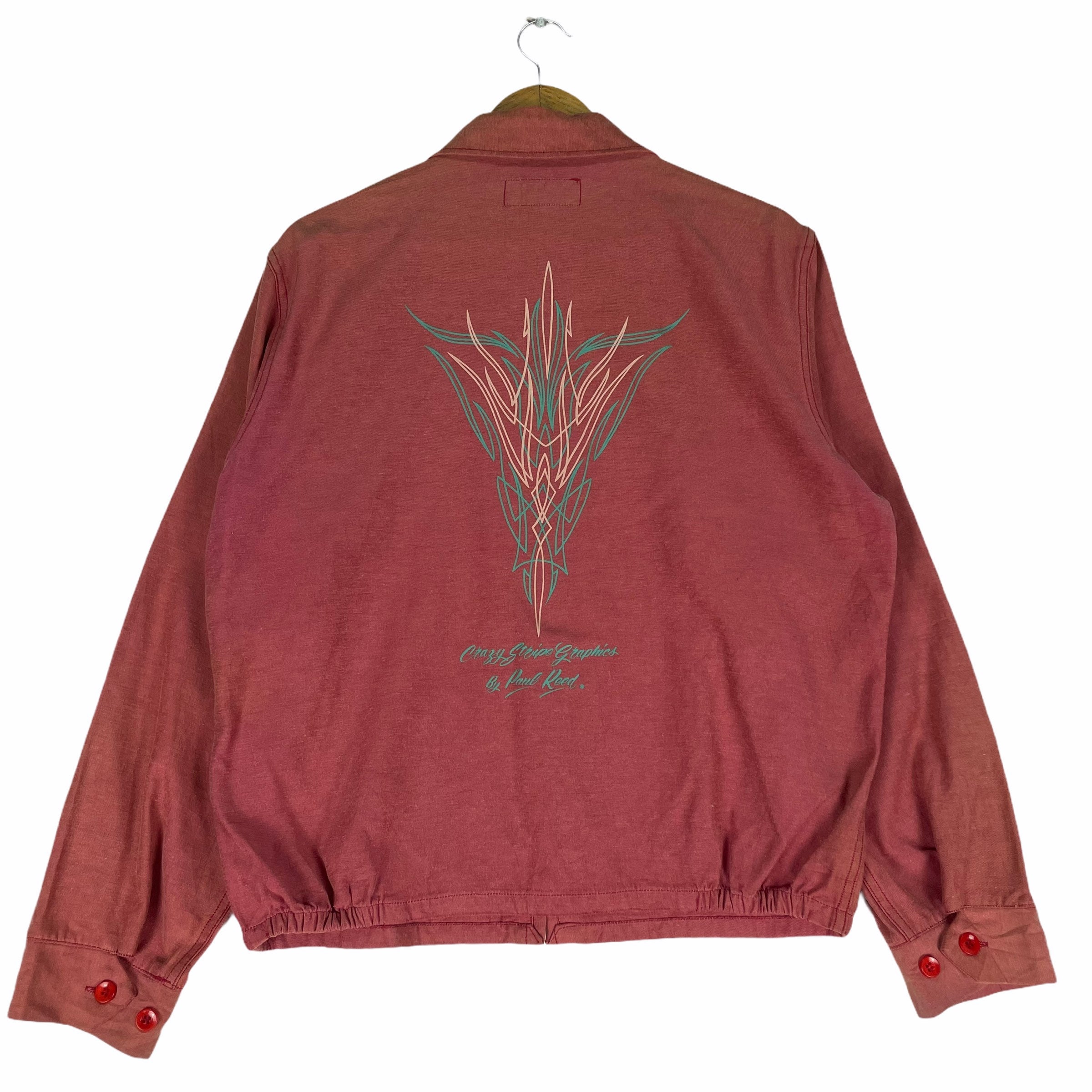 PAUL REED Crazy Strippe Graphic Zipper Jacket Japanese